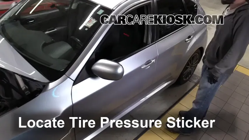 2013 Subaru Impreza WRX 2.5L 4 Cyl. Turbo Wagon Tires & Wheels Check Tire Pressure